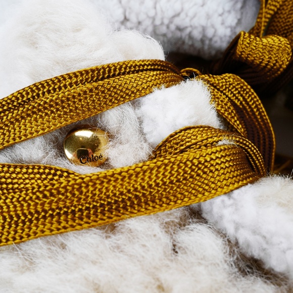 Chloé Parker Lace-Up Shearling Ankle Boots NEW - Picture 7 of 11